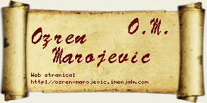Ozren Marojević vizit kartica